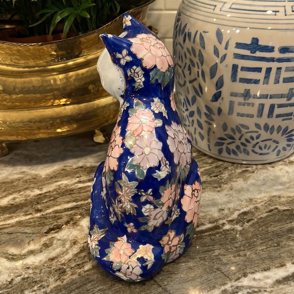 Chinoiserie Ceramic Cat - Picture 2 of 7